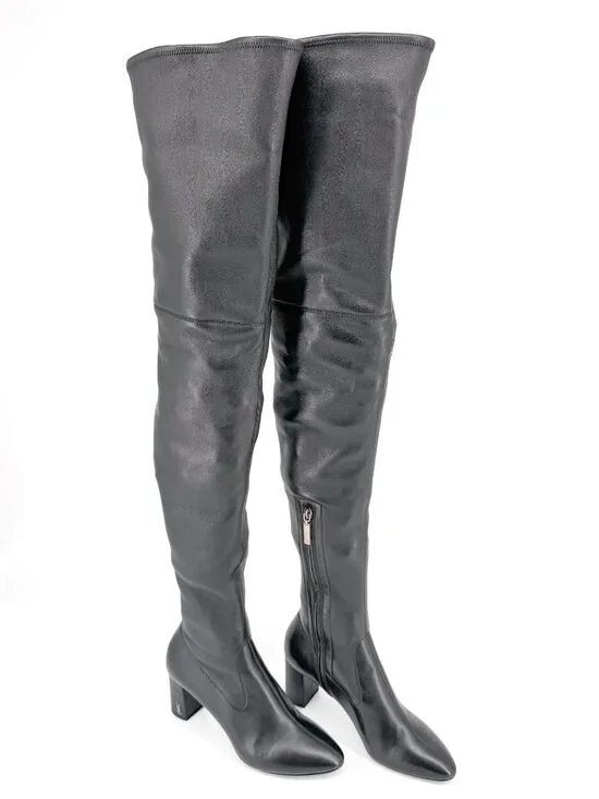 Saint Laurent Loulou YSL Thigh High Over The Knee Boots Black Size 38.5 US 8.5 - Picture 1 of 15